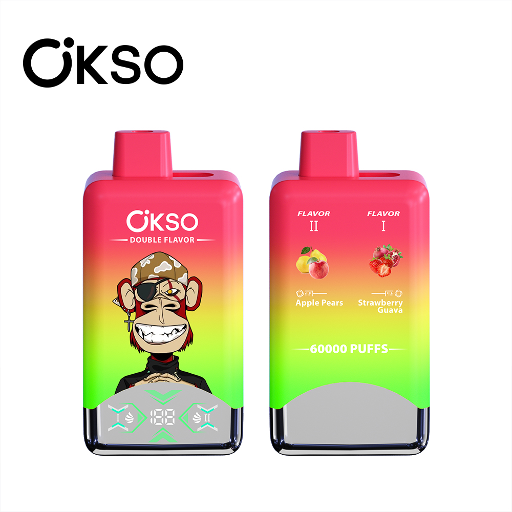 OKSO 60K 60000 Puff Double Flavor Disposable Vape Type C Charge 20 Flavors, 650 mah Battery, 0%/2%/3%/5% Nicotine - Yohongvape wholesale disposable vape