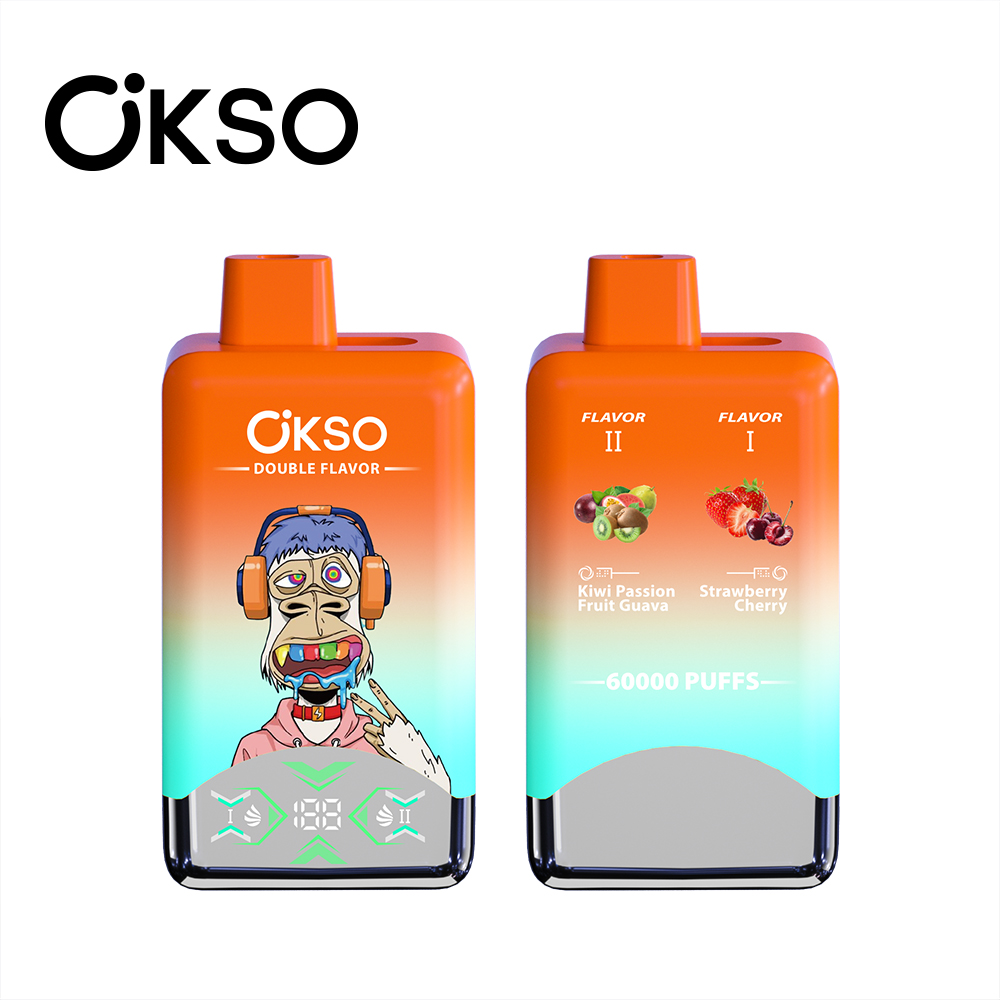 OKSO 60K 60000 Puff Double Flavor Disposable Vape Type C Charge 20 Flavors, 650 mah Battery, 0%/2%/3%/5% Nicotine - Yohongvape wholesale disposable vape