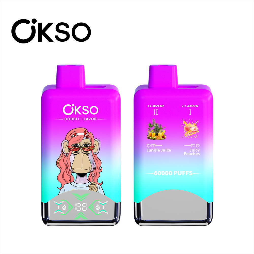 OKSO 60K 60000 Puff Double Flavor Disposable Vape Type C Charge 20 Flavors, 650 mah Battery, 0%/2%/3%/5% Nicotine - Yohongvape wholesale disposable vape