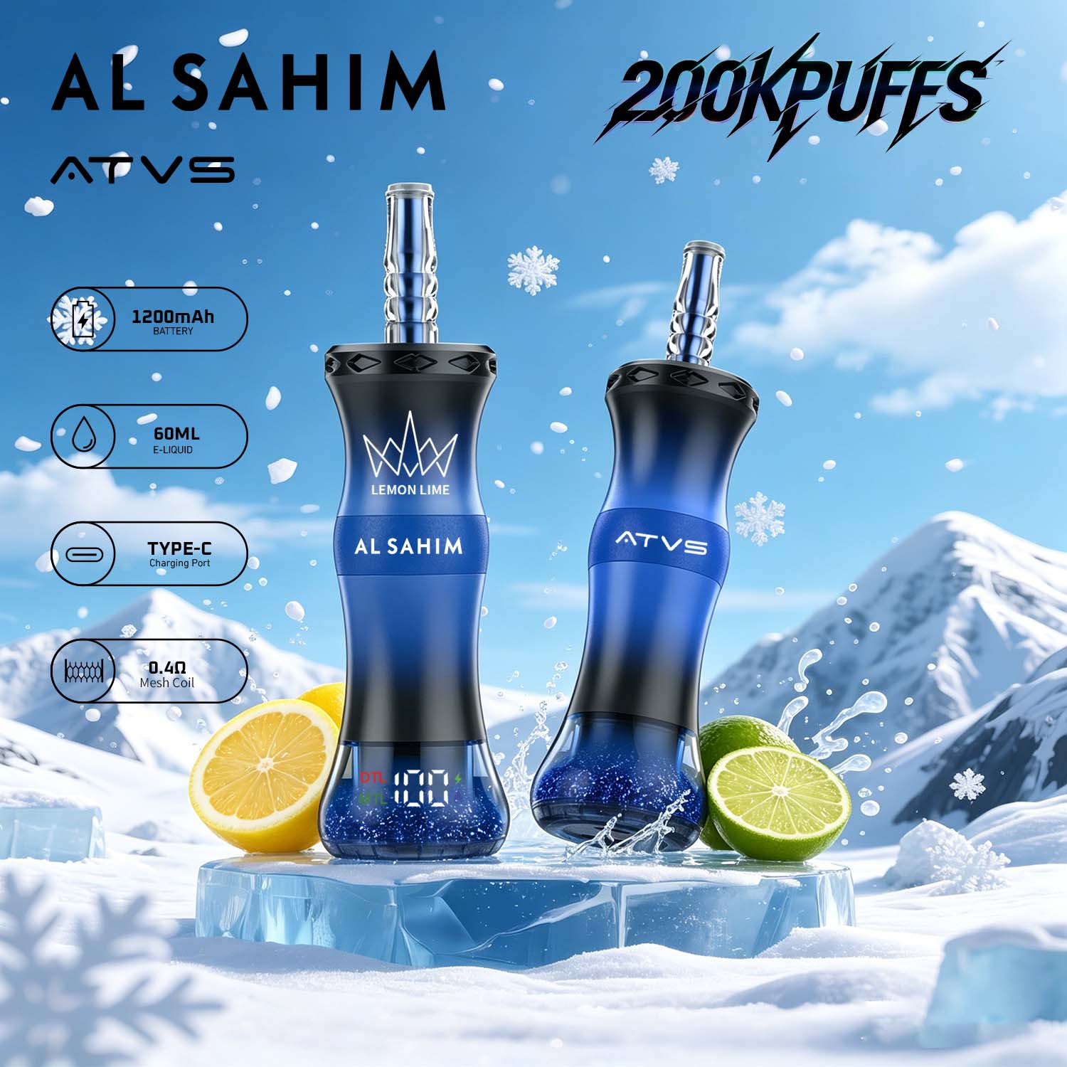 ATVS AL SAHIM 200K 2000000 Puffs Disposable Vape - Yohongvape wholesale disposable vape