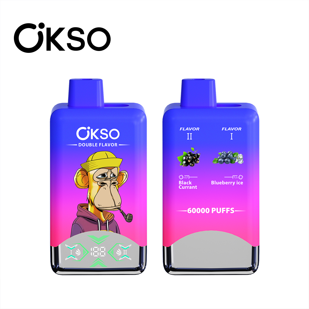OKSO 60K 60000 Puff Double Flavor Disposable Vape Type C Charge 20 Flavors, 650 mah Battery, 0%/2%/3%/5% Nicotine - Yohongvape wholesale disposable vape