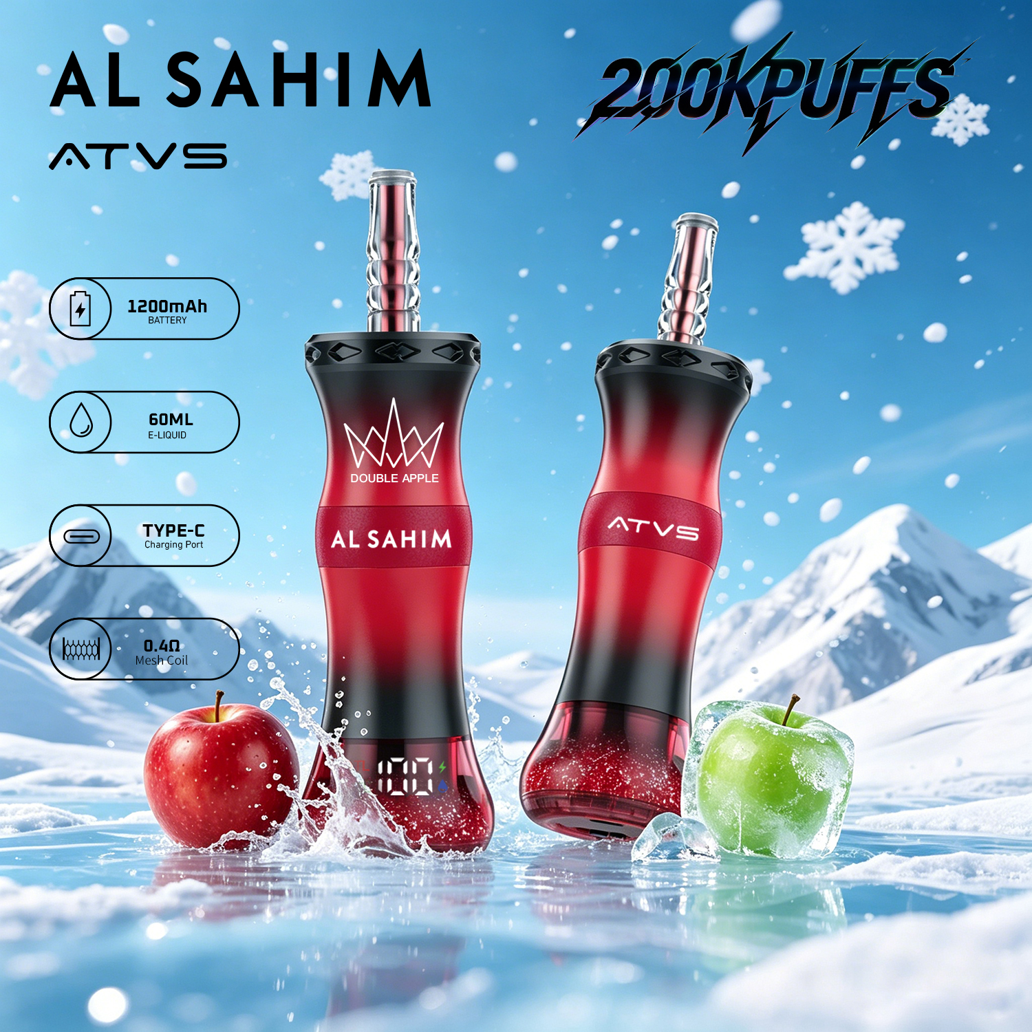 ATVS AL SAHIM 200K 2000000 Puffs Disposable Vape - Yohongvape wholesale disposable vape