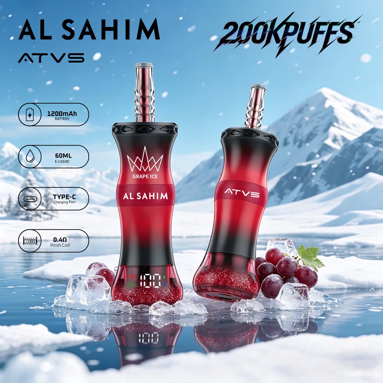ATVS AL SAHIM 200K 2000000 Puffs Disposable Vape - Yohongvape wholesale disposable vape