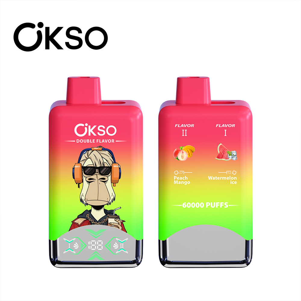 OKSO 60K 60000 Puff Double Flavor Disposable Vape Type C Charge 20 Flavors, 650 mah Battery, 0%/2%/3%/5% Nicotine - Yohongvape wholesale disposable vape
