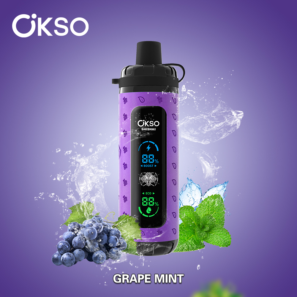 OKSO Shisha Max 40K Puff Double Flavor Disposable Vape Type C Charge 10 Flavors, 800 mah Battery, 0%/2%/3%/5% Nicotine - Yohongvape wholesale disposable vape