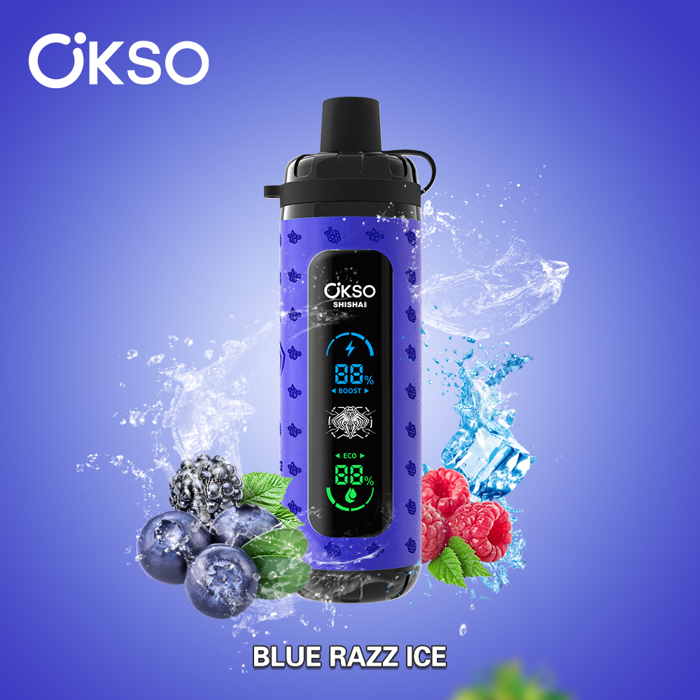 OKSO Shisha Max 40K Puff Double Flavor Disposable Vape Type C Charge 10 Flavors, 800 mah Battery, 0%/2%/3%/5% Nicotine - Yohongvape wholesale disposable vape