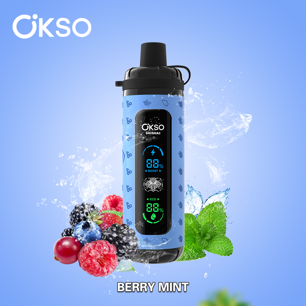 OKSO Shisha Max 40K Puff Double Flavor Disposable Vape Type C Charge 10 Flavors, 800 mah Battery, 0%/2%/3%/5% Nicotine - Yohongvape wholesale disposable vape