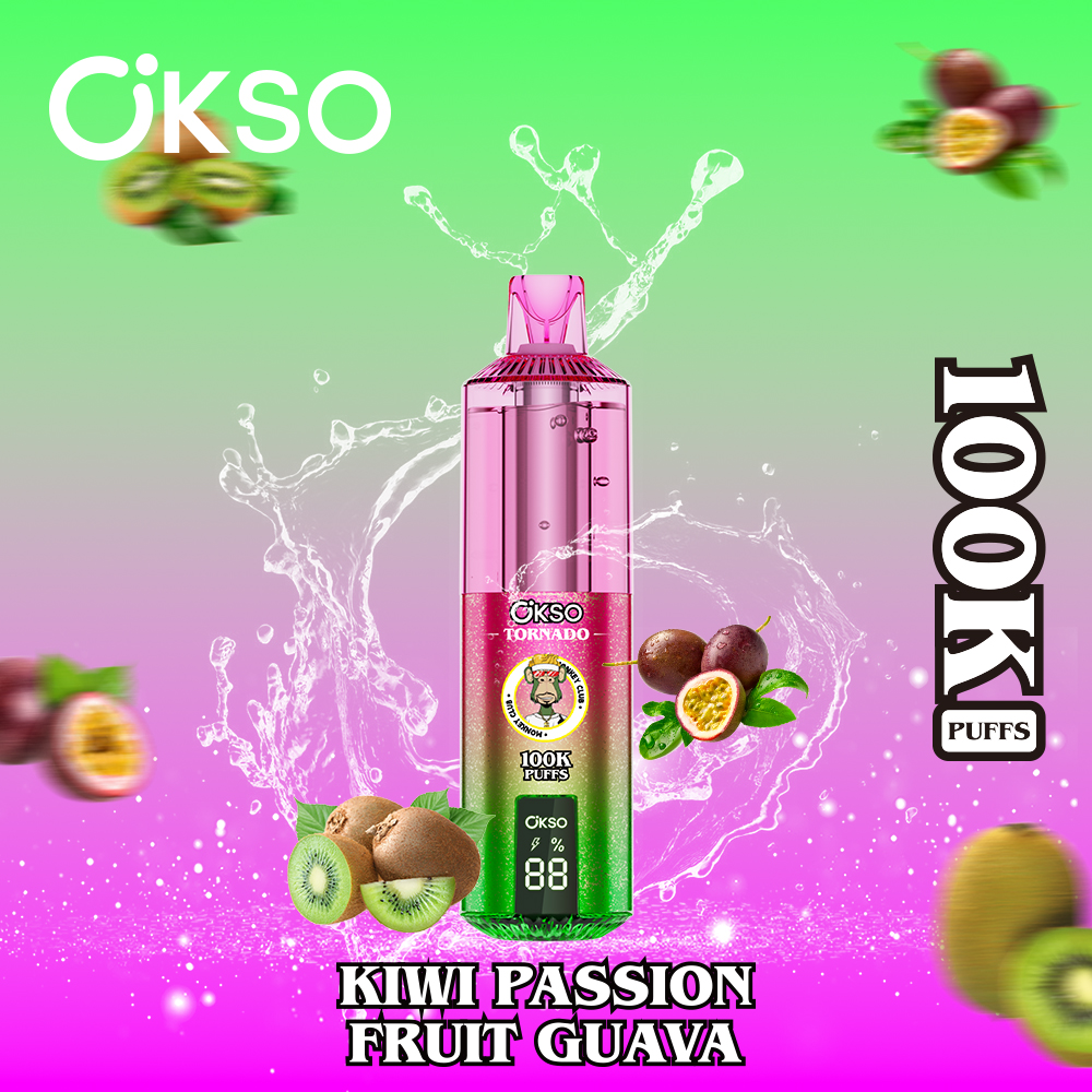 OKSO 100000 Puff 100K Disposable Vape Type C Charge 12 Flavors, 850 mah Battery, 0%/2%/3%/5% Nicotine - Yohongvape wholesale disposable vape