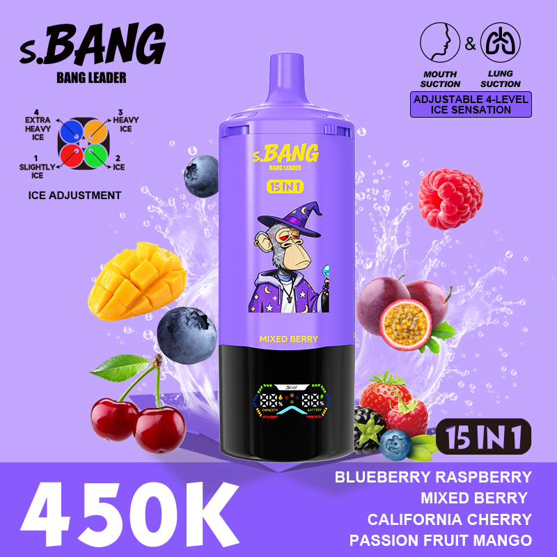 Bang Leader 450K Vape– 15 in 1 Flavors Adjustable 4-Level Ice | 450,000 Puffs - Yohongvape wholesale disposable vape