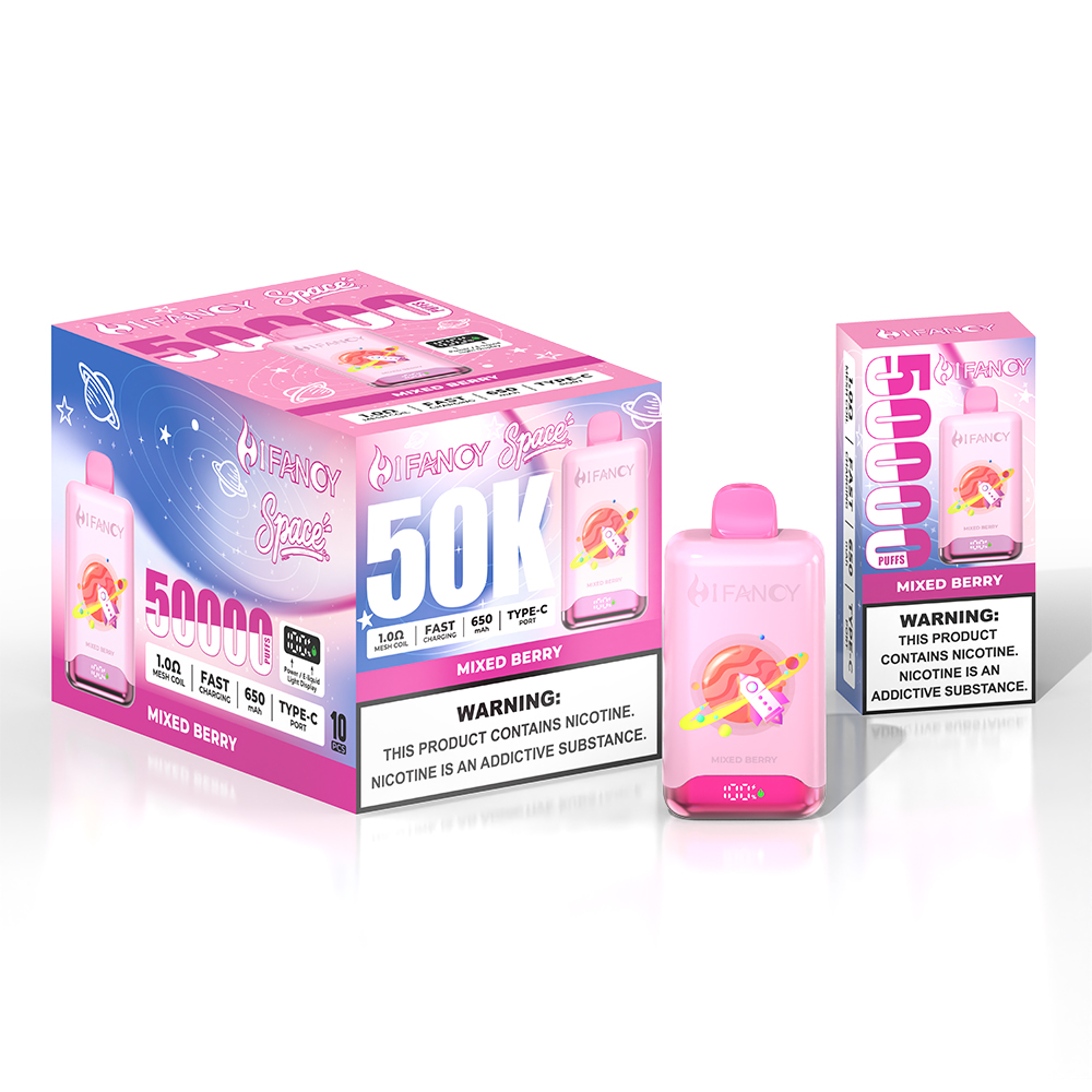HIFANCY SPACE 50000 50K Puffs Adjustable Airflow &10 Flavors, Battery 650 mah, Nicotine:2%/3%/5% - Yohongvape wholesale disposable vape