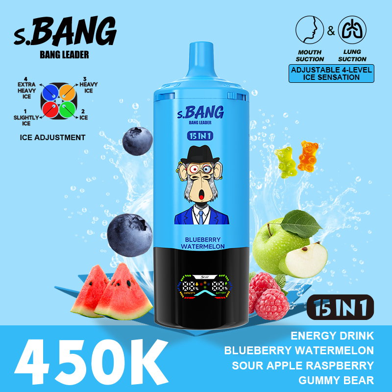 Bang Leader 450K Vape– 15 in 1 Flavors Adjustable 4-Level Ice | 450,000 Puffs - Yohongvape wholesale disposable vape