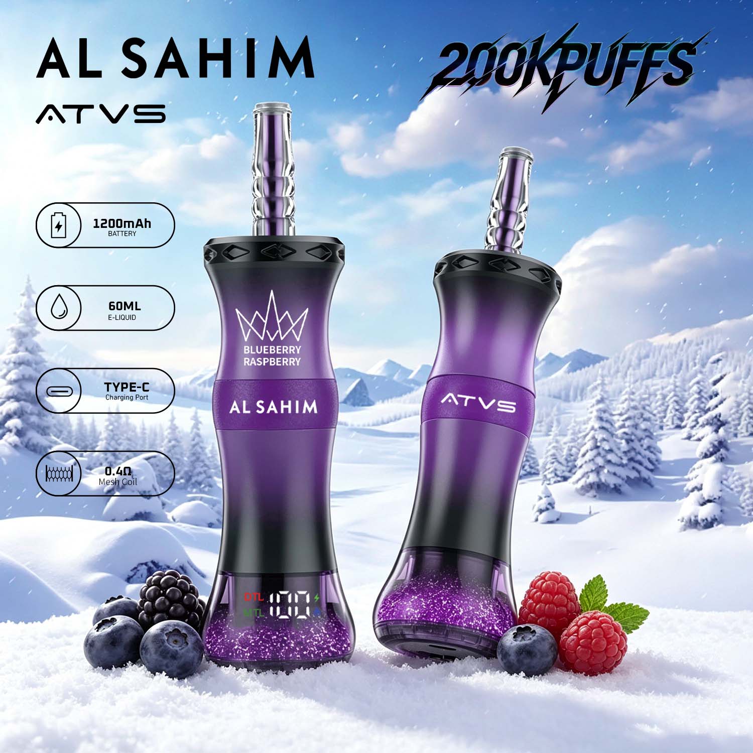 ATVS AL SAHIM 200K 2000000 Puffs Disposable Vape - Yohongvape wholesale disposable vape