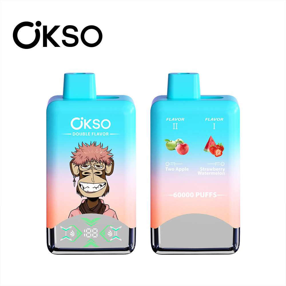 OKSO 60K 60000 Puff Double Flavor Disposable Vape Type C Charge 20 Flavors, 650 mah Battery, 0%/2%/3%/5% Nicotine - Yohongvape wholesale disposable vape