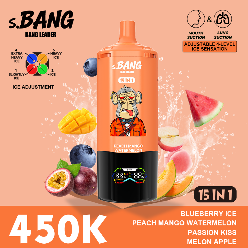 Bang Leader 450K Vape– 15 in 1 Flavors Adjustable 4-Level Ice | 450,000 Puffs - Yohongvape wholesale disposable vape