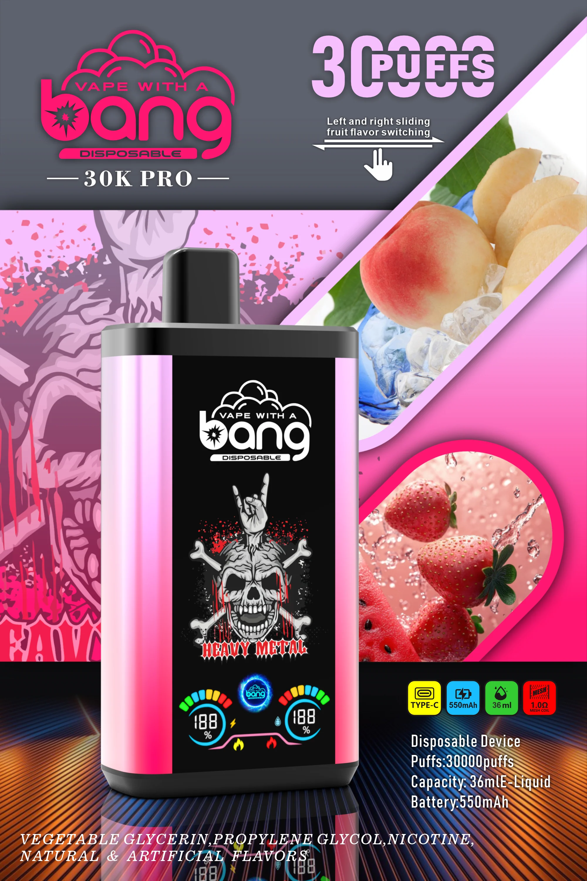 Solaris Champagne Vape 30000 30K puffs, 2% Nicotine 10 Flavors yohongvape