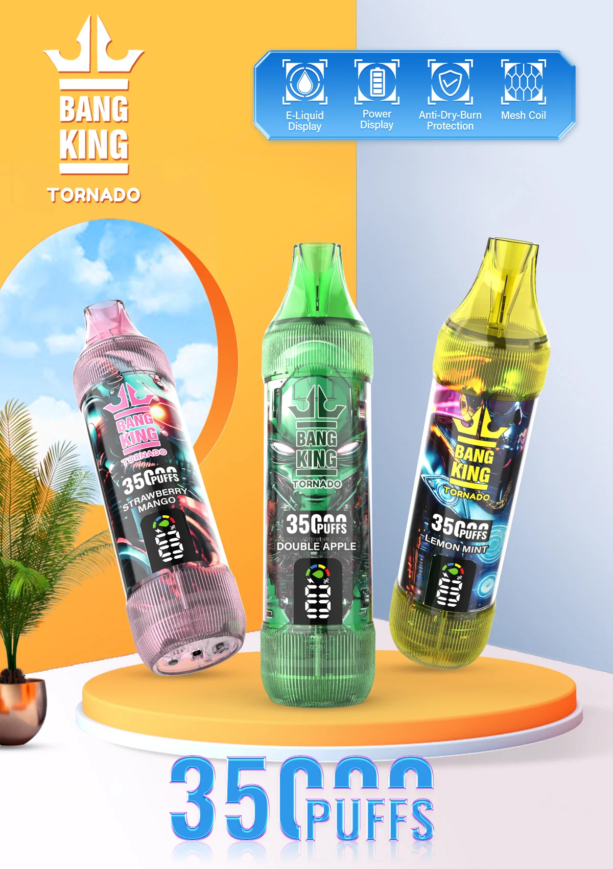 Solaris Champagne Vape 30000 30K puffs, 2% Nicotine 10 Flavors yohongvape