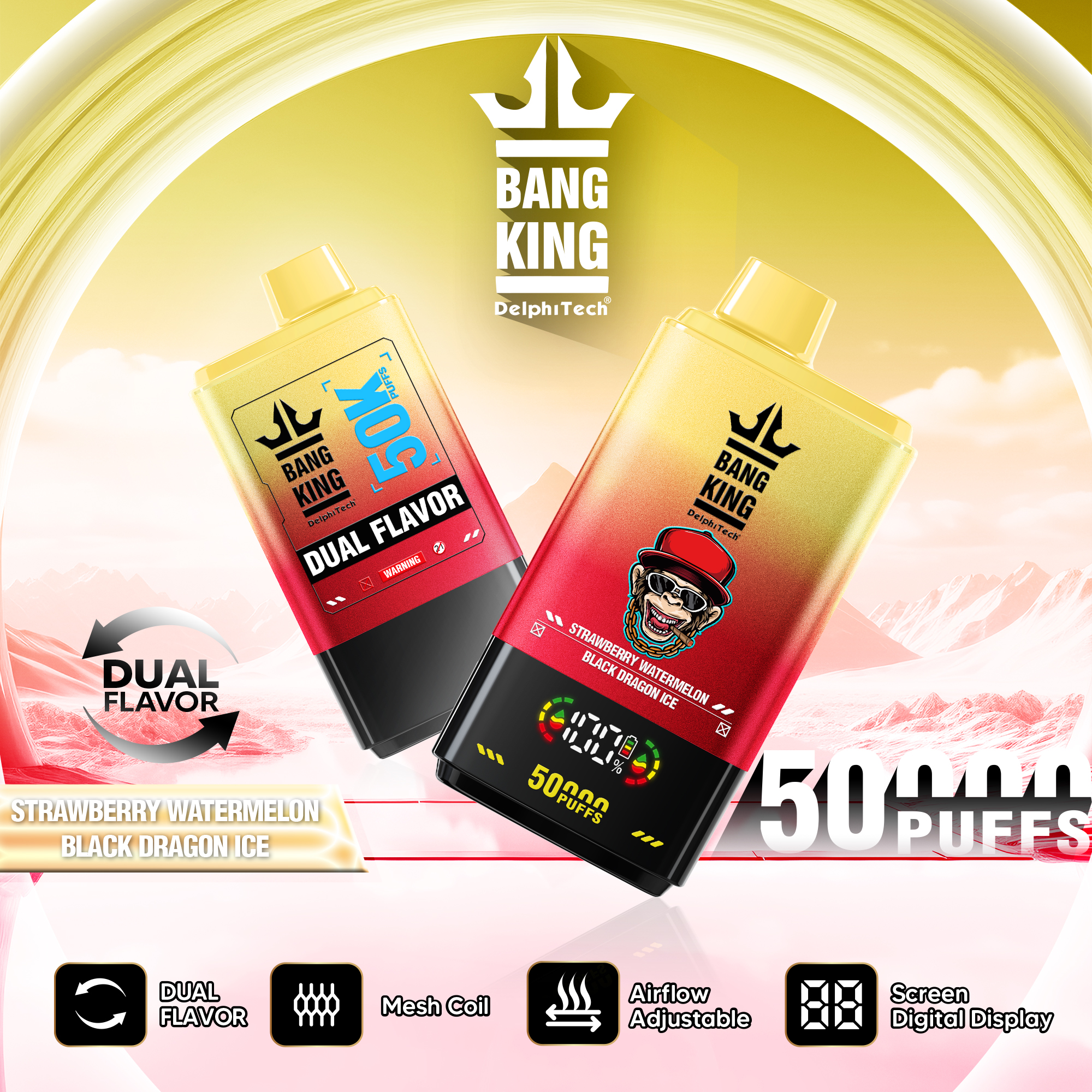 Solaris Champagne Vape 30000 30K puffs, 2% Nicotine 10 Flavors yohongvape