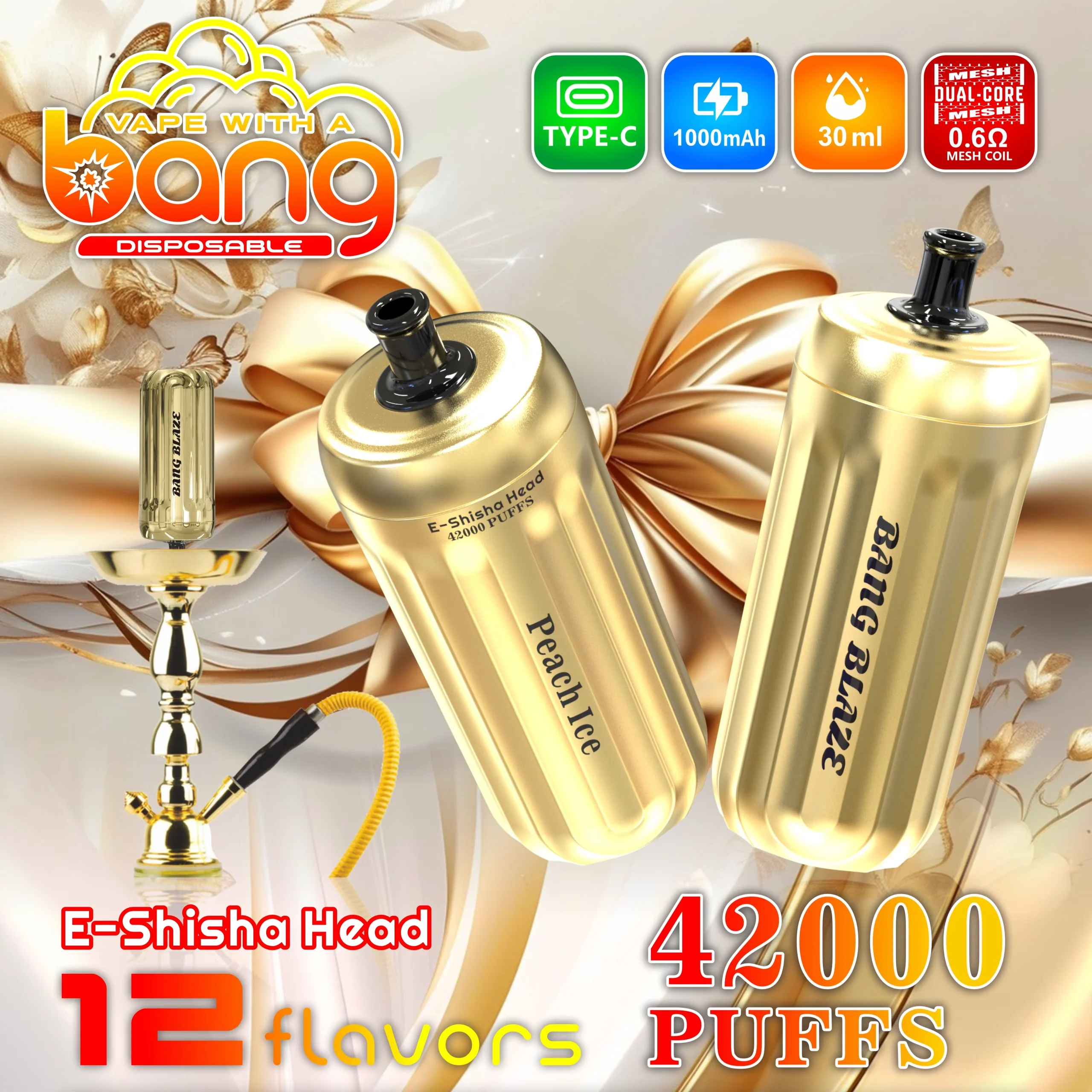 Solaris Champagne Vape 30000 30K puffs, 2% Nicotine 10 Flavors yohongvape